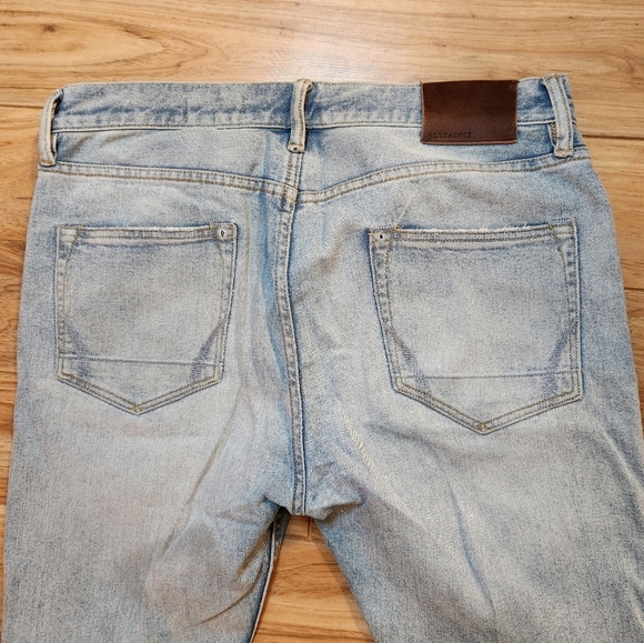 Allsaints Cigarette Jeans Stretch Slim Skinny Distressed Mens Size W33 - Picture 7 of 9